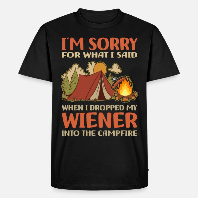Camping - Männer Premium Bio T-Shirt - Schwarz