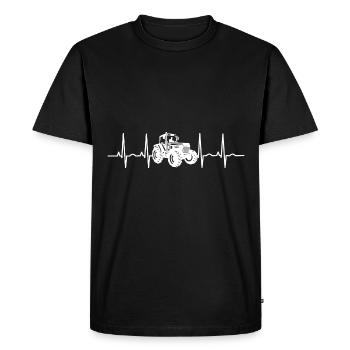Tractor Tractors Farm Tractor ECG Farmer - Men's Premium Organic T-Shirt - black - Front - Nico (187cm)