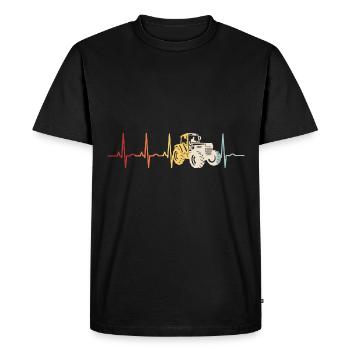 Farmer Tractor Tractor Tractors ECG Farm - Men's Premium Organic T-Shirt - black - Front - Nico (187cm)