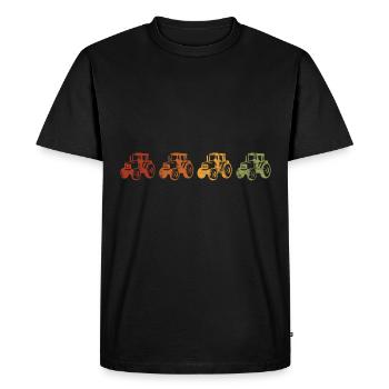 Farmer Tractor Tractor Tractors Farm Retro - Men's Premium Organic T-Shirt - black - Front - Nico (187cm)