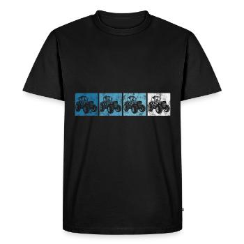 Tracteurs tracteurs tracteurs tracteurs retro - T-shirt Premium bio Homme - noir - Devant - Nico (187cm)