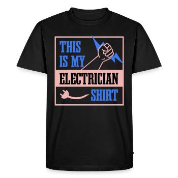 Circuits de tension Electrician Work Electronic - T-shirt Premium bio Homme - noir - Devant - Nico (187cm)