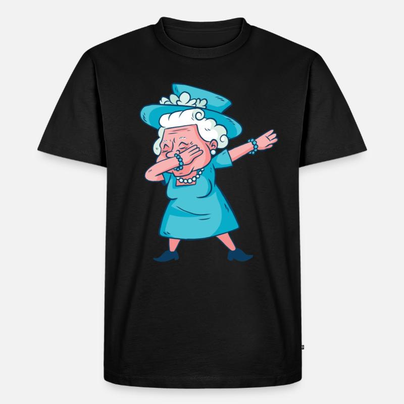 dabbing queen england - Männer Premium Bio T-Shirt - Schwarz