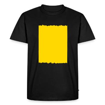 fond jaune - T-shirt Premium bio Homme - noir - Devant - Nico (187cm)