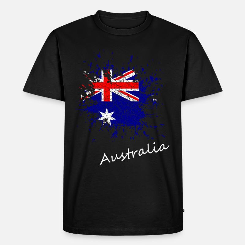 Australien - Männer Premium Bio T-Shirt - Schwarz