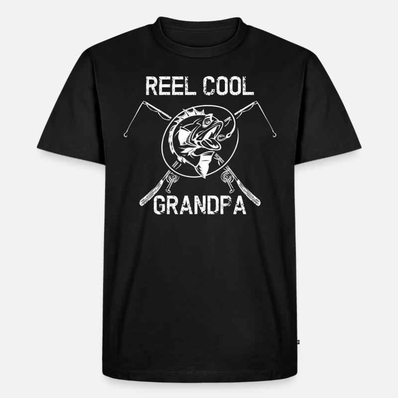 Reel Cool Opa - Männer Premium Bio T-Shirt - Schwarz