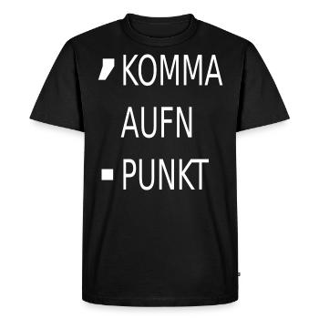 Lustiger spruch komma aufn punkt - Männer Premium Bio T-Shirt - Schwarz - Vorne - Nico (187cm)