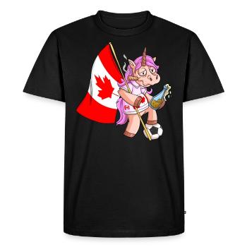 Licorne du Parti Canada - T-shirt Premium bio Homme - noir - Devant - Nico (187cm)