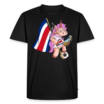 Licorne de fête du Costa Rica - T-shirt Premium bio Homme - noir - Devant - Nico (187cm)