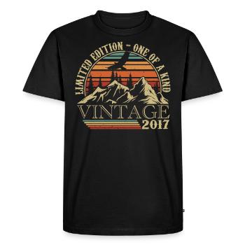 2017 Vintage Cadeau Anniversaire 2017 Retro 2017 - T-shirt Premium bio Homme - noir - Devant - Nico (187cm)