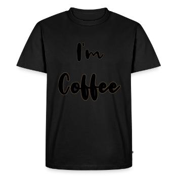 coffee and milk valentinstday - T-shirt Premium bio Homme - noir - Devant - Nico (187cm)