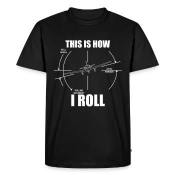 This is how I roll M20J Airplane Rolling Track Pilot - Men's Premium Organic T-Shirt - black - Front - Nico (187cm)