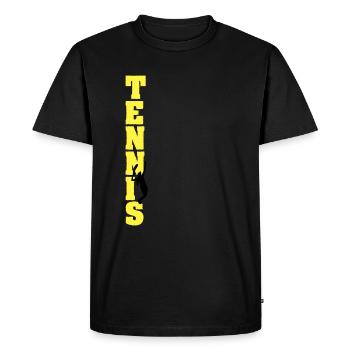 Tennis Player Tennis Racket Gift - Men's Premium Organic T-Shirt - black - Front - Nico (187cm)