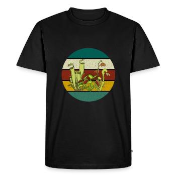 Plante carnivore Carnivores Vénus - T-shirt Premium bio Homme - noir - Devant - Nico (187cm)