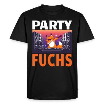 Party Fuchs Disko Kindergarten - Männer Premium Bio T-Shirt - Schwarz - Vorne - Nico (187cm)