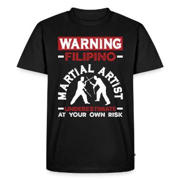 Eskrima Drôle Kali Arnis Filipino - T-shirt Premium bio Homme - noir - Devant - Nico (187cm)
