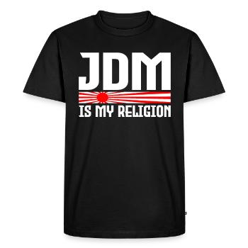 JDM est ma religion Motorsport Auto Tuning - T-shirt Premium bio Homme - noir - Devant - Nico (187cm)