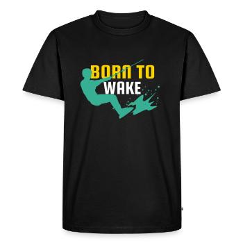 Wakeboard Born To Wake Wakeboarder Wakeboarding - Men's Premium Organic T-Shirt - black - Front - Nico (187cm)