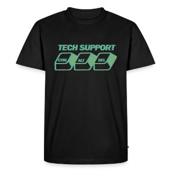 Service d’assistance à la clientèle du centre d’appels - T-shirt Premium bio Homme - noir - Devant - Nico (187cm)