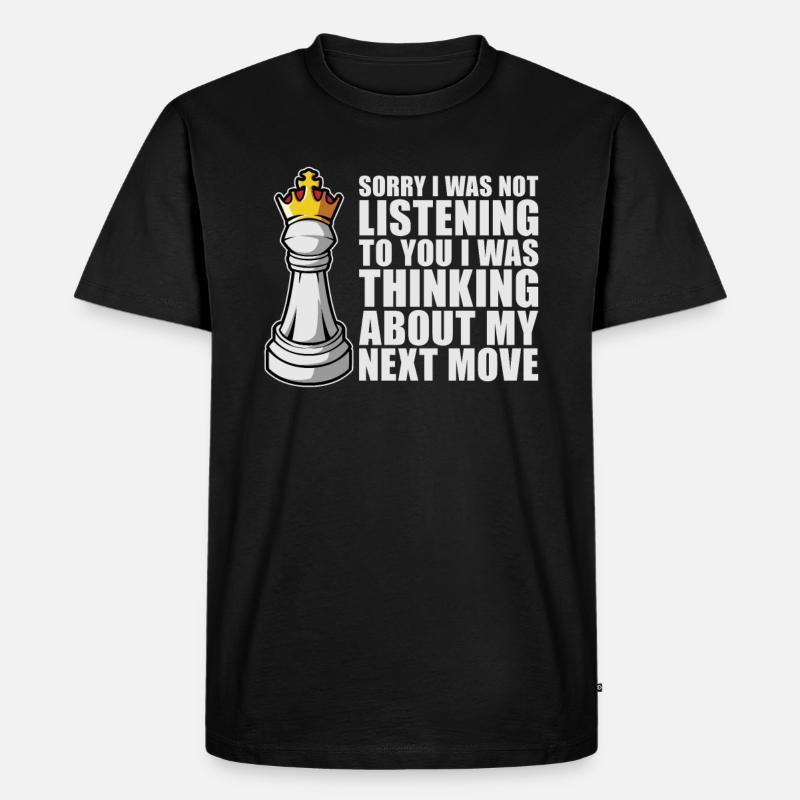 Schach Schachfigur - Männer Premium Bio T-Shirt - Schwarz