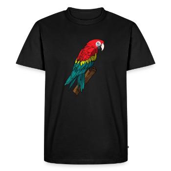 Parrot - Men's Premium Organic T-Shirt - black - Front - Nico (187cm)