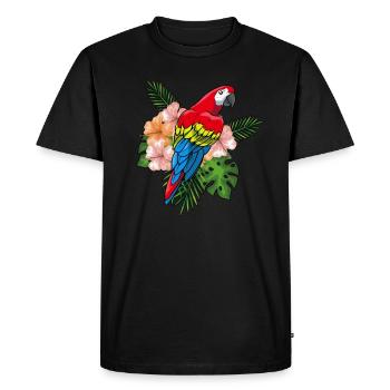 Parrot - Men's Premium Organic T-Shirt - black - Front - Nico (187cm)
