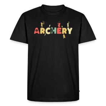 Rétro Tir à l’arc Vintage Tir à l’arc - T-shirt Premium bio Homme - noir - Devant - Nico (187cm)
