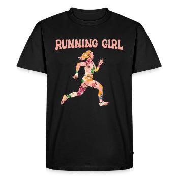 Jogging Running Running Coureurs - T-shirt Premium bio Homme - noir - Devant - Nico (187cm)