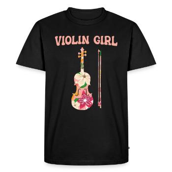 Violoniste Violoniste Violon Violon - T-shirt Premium bio Homme - noir - Devant - Nico (187cm)