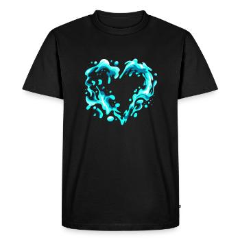 Saint-Valentin Saint-Valentin - T-shirt Premium bio Homme - noir - Devant - Nico (187cm)