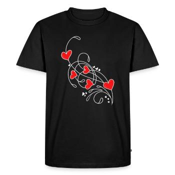 Saint-Valentin Saint-Valentin - T-shirt Premium bio Homme - noir - Devant - Nico (187cm)