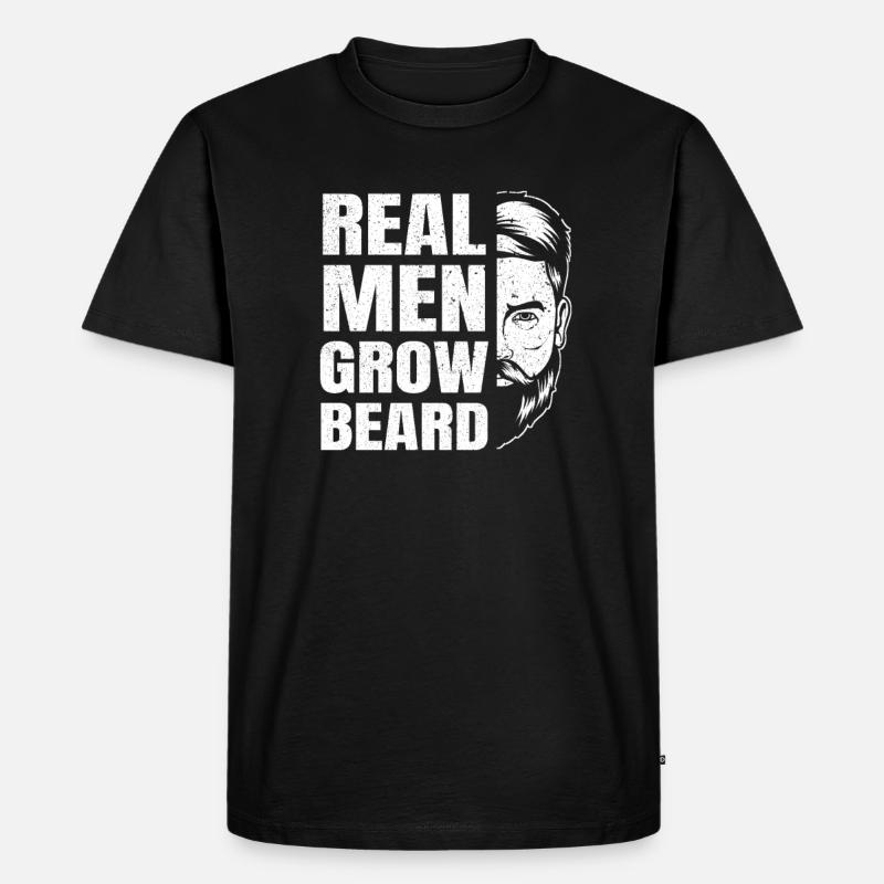 Vollbart Bart Bartträger Hipster Mann - Männer Premium Bio T-Shirt - Schwarz