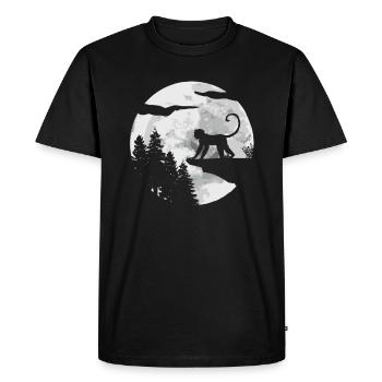 Singe - T-shirt Premium bio Homme - noir - Devant - Nico (187cm)