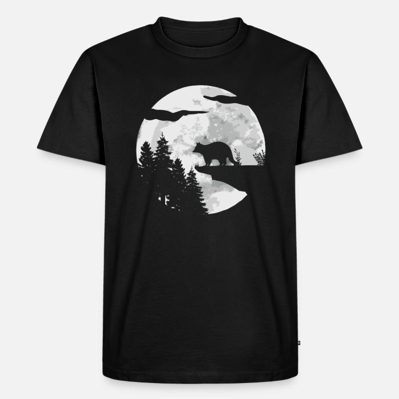 Waschbär - Männer Premium Bio T-Shirt - Schwarz