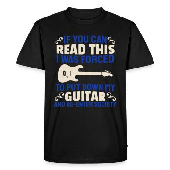 Guitare électrique Guitare électrique Guitariste Guitare - T-shirt Premium bio Homme - noir - Devant - Nico (187cm)