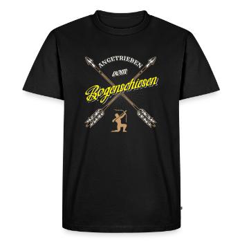 Tir à l’arc Flèche Tir à l’arc Tir à l’arc - T-shirt Premium bio Homme - noir - Devant - Nico (187cm)