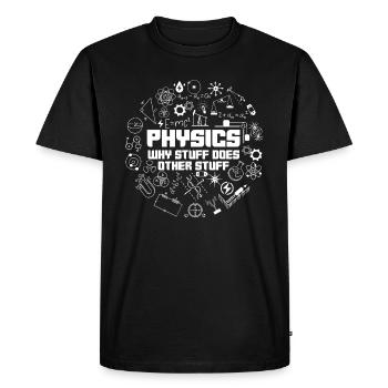 Physicien physicien - T-shirt Premium bio Homme - noir - Devant - Nico (187cm)