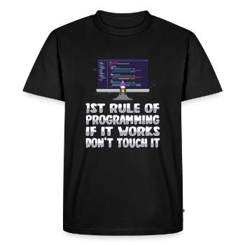 Programmer Coder Software Developer - Men's Premium Organic T-Shirt - black - Front - Nico (187cm)