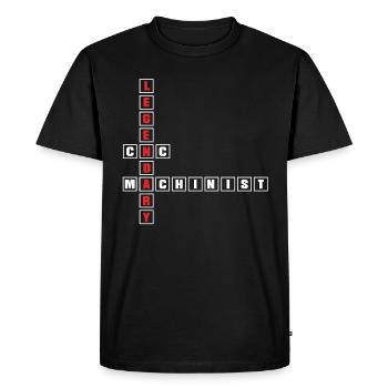 Cnc Machinist Metalworker Machining Legendary Cnc - Men's Premium Organic T-Shirt - black - Front - Nico (187cm)