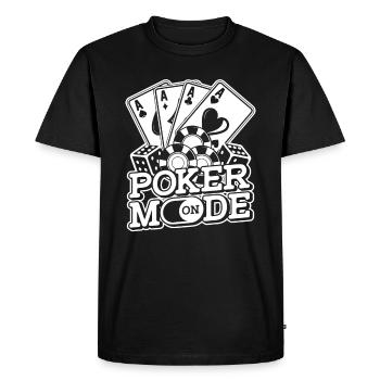 Joueur de poker Texas Holdem - T-shirt Premium bio Homme - noir - Devant - Nico (187cm)