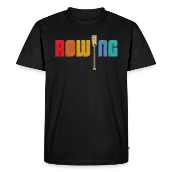 Aviron rétro Aviron Bateau à rames Aviron vintage - T-shirt Premium bio Homme - noir - Devant - Nico (187cm)