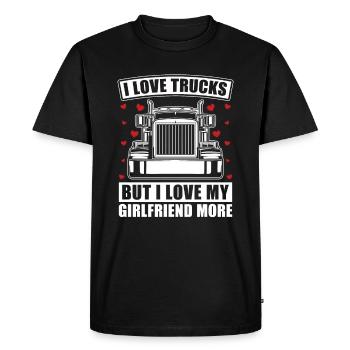 Chauffeur de camion Chauffeur de camion Chauffeur de camion Camionneur - T-shirt Premium bio Homme - noir - Devant - Nico (187cm)