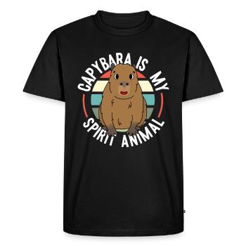 Capybara capybara rodent - Men's Premium Organic T-Shirt - black - Front - Nico (187cm)