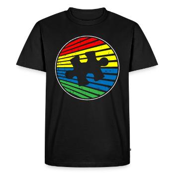 Autisme autiste - T-shirt Premium bio Homme - noir - Devant - Nico (187cm)