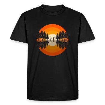 Frisbee Golf - T-shirt Premium bio Homme - noir - Devant - Nico (187cm)