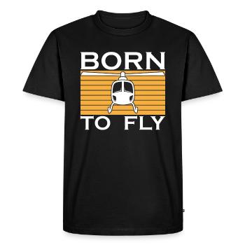 Helicopter Helicopter Pilot Heli - Men's Premium Organic T-Shirt - black - Front - Nico (187cm)