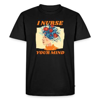 Psychothérapeute Psychiatre Psychologue - T-shirt Premium bio Homme - noir - Devant - Nico (187cm)