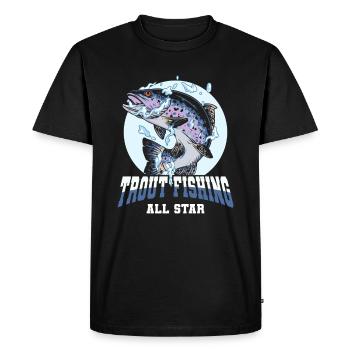 Pêcheur Pêcheur Pêcheurs Pêche - T-shirt Premium bio Homme - noir - Devant - Nico (187cm)