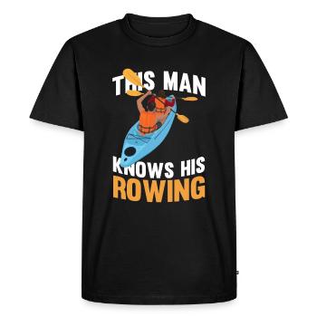 Aviron Aviron Aviron Bateau Aviron - T-shirt Premium bio Homme - noir - Devant - Nico (187cm)