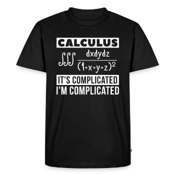 Mathématiques Mathématiques - T-shirt Premium bio Homme - noir - Devant - Nico (187cm)